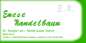 emese mandelbaum business card